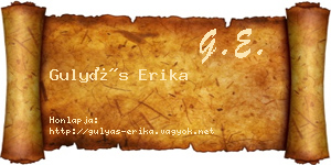 Gulyás Erika névjegykártya